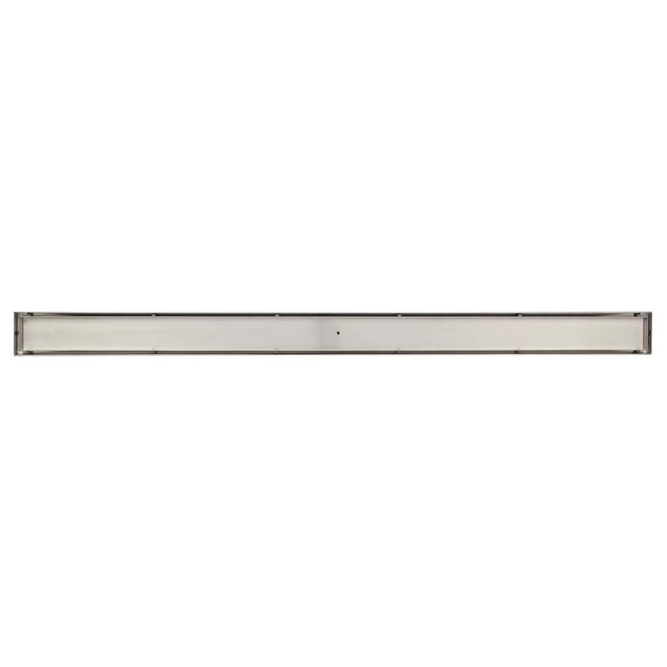 48" Cohen Linear TileIn Shower Drain with Drain Flange Brushed
