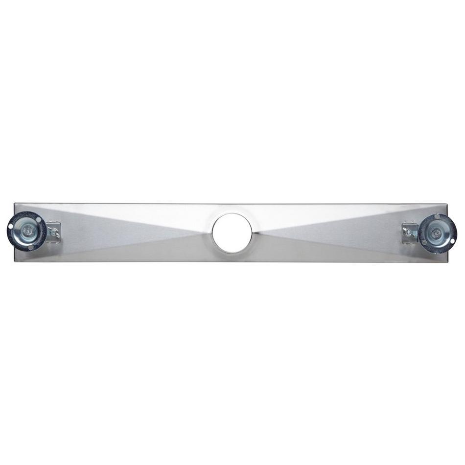 24" Carmen Linear Shower Drain - with Drain Flange - Brushed Stainless Steel, , large image number 2