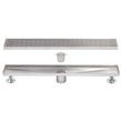 24" Carmen Linear Shower Drain - with Drain Flange - Brushed Stainless Steel, , large image number 5