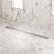 40" Carmen Linear Shower Drain - with Drain Flange - Brushed Stainless Steel, , large image number 0