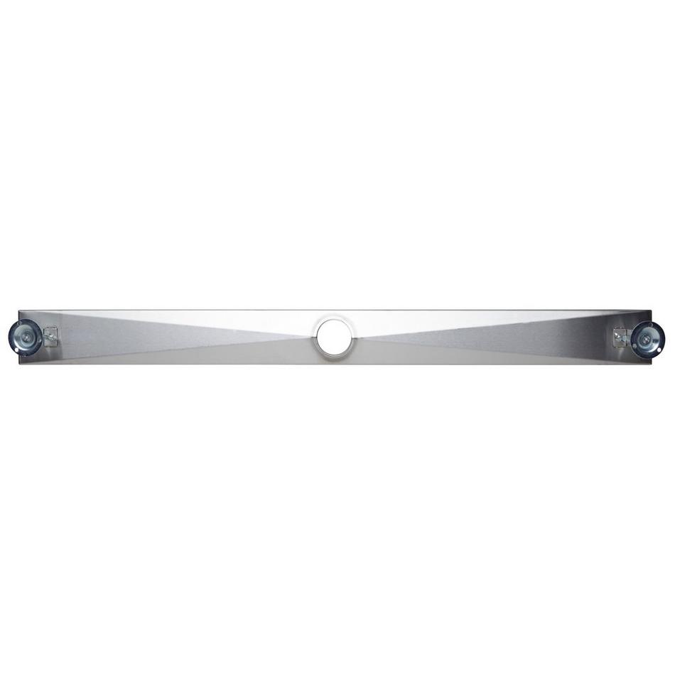 40" Carmen Linear Shower Drain - with Drain Flange - Brushed Stainless Steel, , large image number 2