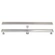 40" Carmen Linear Shower Drain - with Drain Flange - Brushed Stainless Steel, , large image number 4