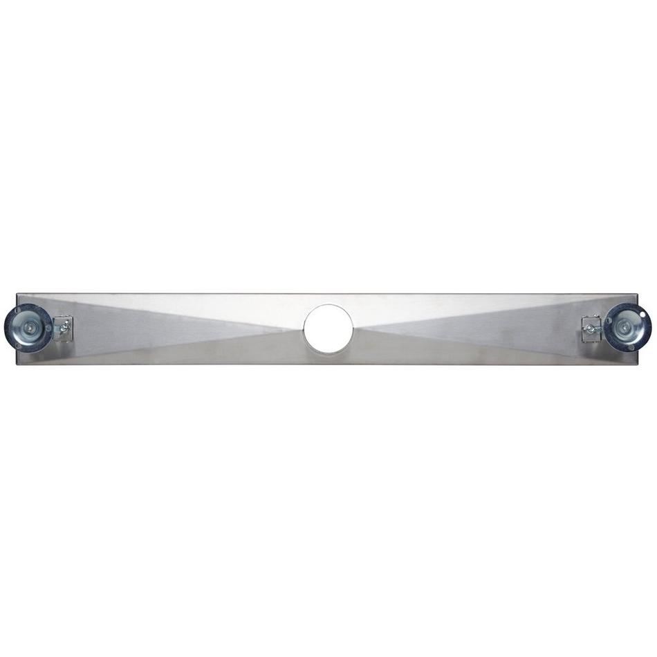 24" Carmen Linear Shower Drain - with Drain Flange - Polished Stainless Steel, , large image number 3
