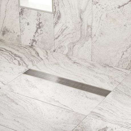 Carmen Linear Shower Drain with Drain Flange