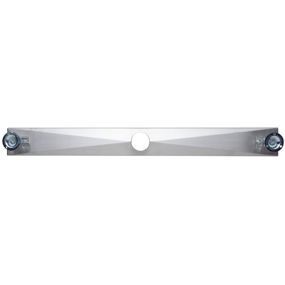 28" Carmen Linear Shower Drain - with Drain Flange - Polished Stainless Steel, , large image number 3