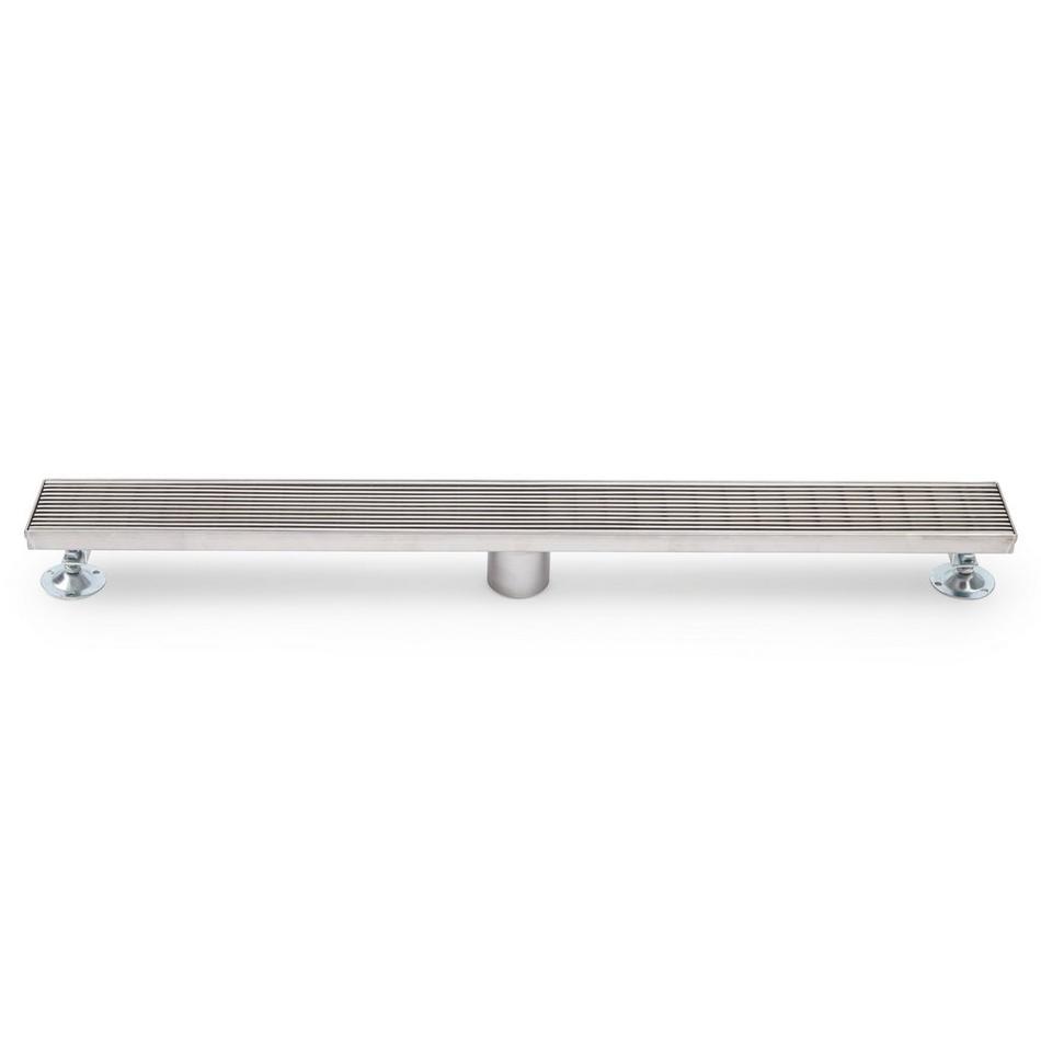 32" Carmen Linear Shower Drain - with Drain Flange - Polished Stainless Steel, , large image number 2