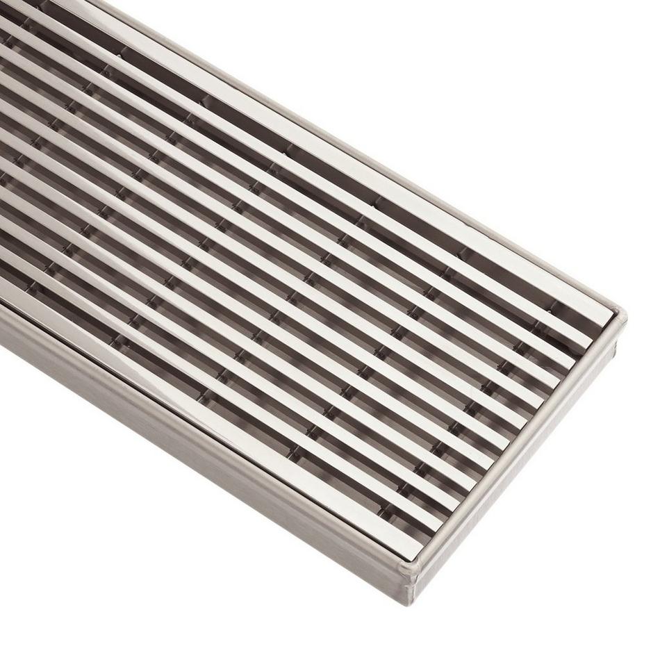 36" Carmen Linear Shower Drain - with Drain Flange - Polished Stainless Steel, , large image number 5