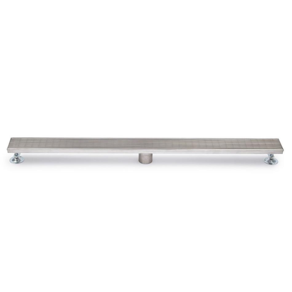 40" Carmen Linear Shower Drain - with Drain Flange - Polished Stainless Steel, , large image number 2