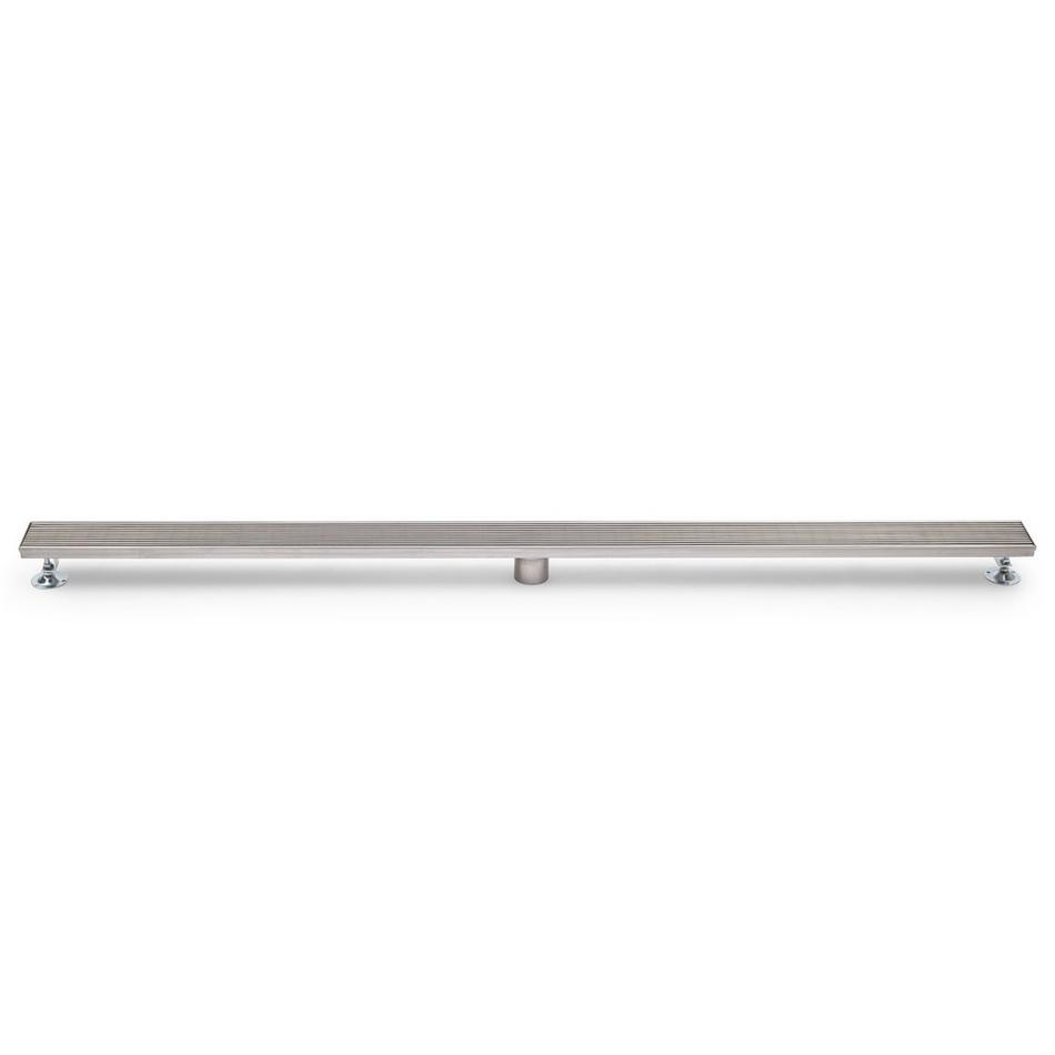 60" Carmen Linear Shower Drain - with Drain Flange - Polished Stainless Steel, , large image number 2