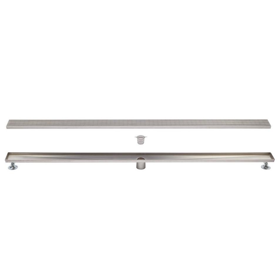 60" Carmen Linear Shower Drain - with Drain Flange - Polished Stainless Steel, , large image number 5