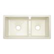 36" Risinger 60/40 Offset Bowl Fireclay Farmhouse Sink - Casement Apron -Biscuit, , large image number 3