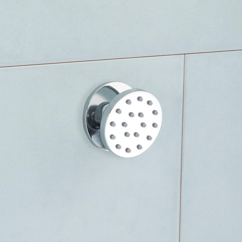 Arin Thermostatic Shower System with Hand Shower & 6 Body Sprays - Chrome, , large image number 3