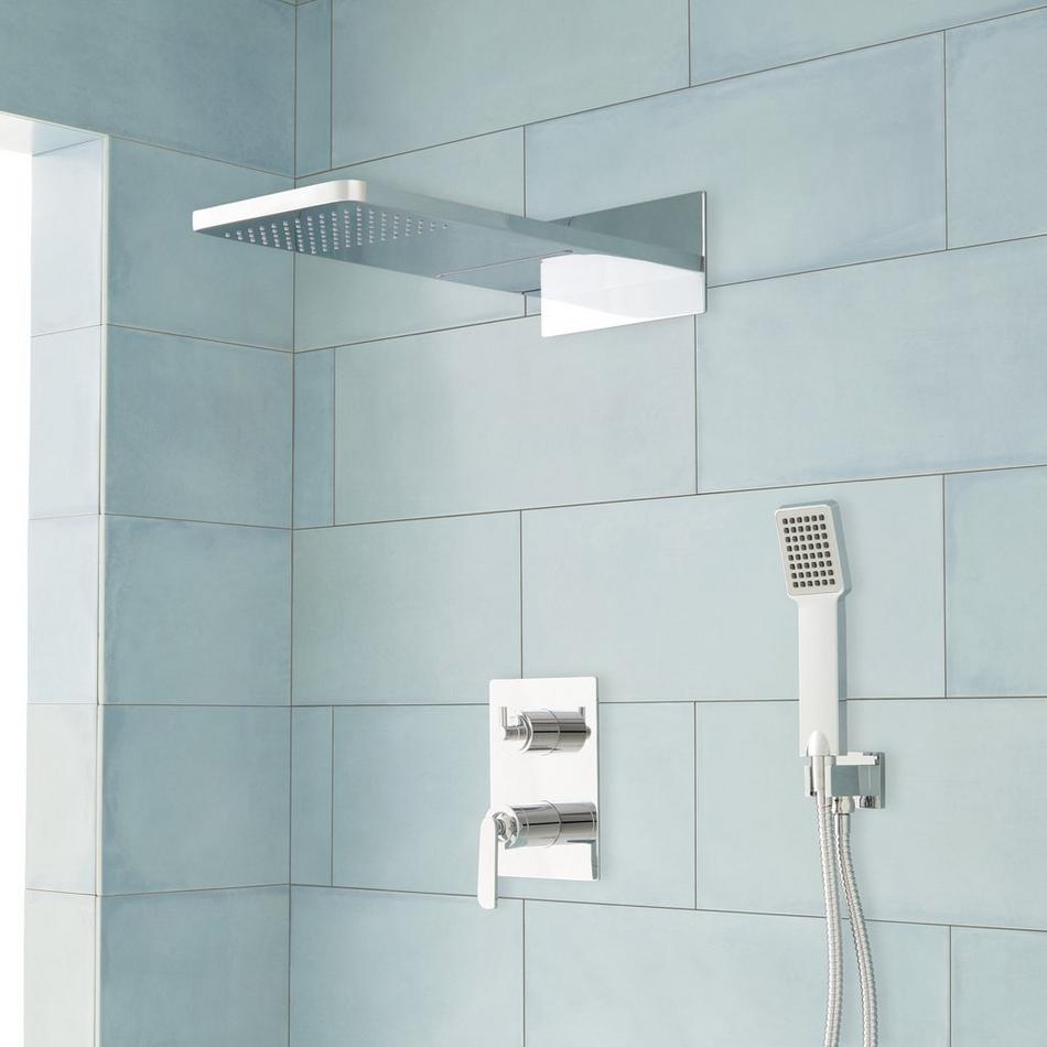 Calhoun Shower System with Rainfall Shower Head & Hand Shower, , large image number 0