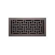 Wicker Style Solid Brass Floor Register - Oil Rubbed Bronze 10" x 14" (11-1/8" x 15" Overall), , large image number 12