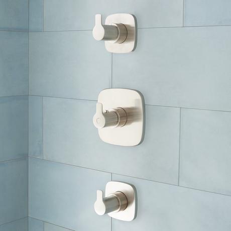 Arin Thermostatic Shower System with Hand Shower & 6 Body Sprays