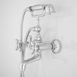 Barlow Wall Mount Tub Faucet and Hand Shower with Metal Cross Handles, , large image number 3
