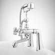 Barlow Deck Mount Tub Faucet and Hand Shower with Metal Cross Handles, , large image number 3