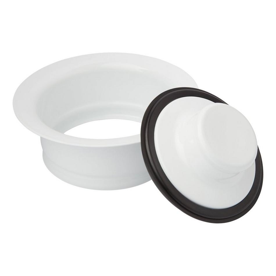 Standard Garbage Disposer Flange & Stopper - White, , large image number 2