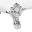 59" Lena Cast Iron Double-Slipper Clawfoot Tub - White - 7" Rim Holes - Chrome Feet - Less Drain, , large image number 2