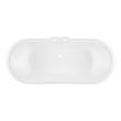 59" Lena Cast Iron Double-Slipper Clawfoot Tub - White - 7" Rim Holes - Chrome Feet - Less Drain, , large image number 1