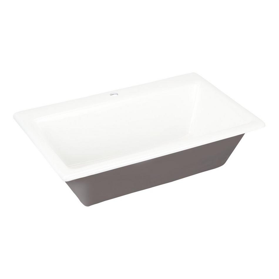 36" Frattina Cast Iron Drop-In Kitchen Sink - White, , large image number 2