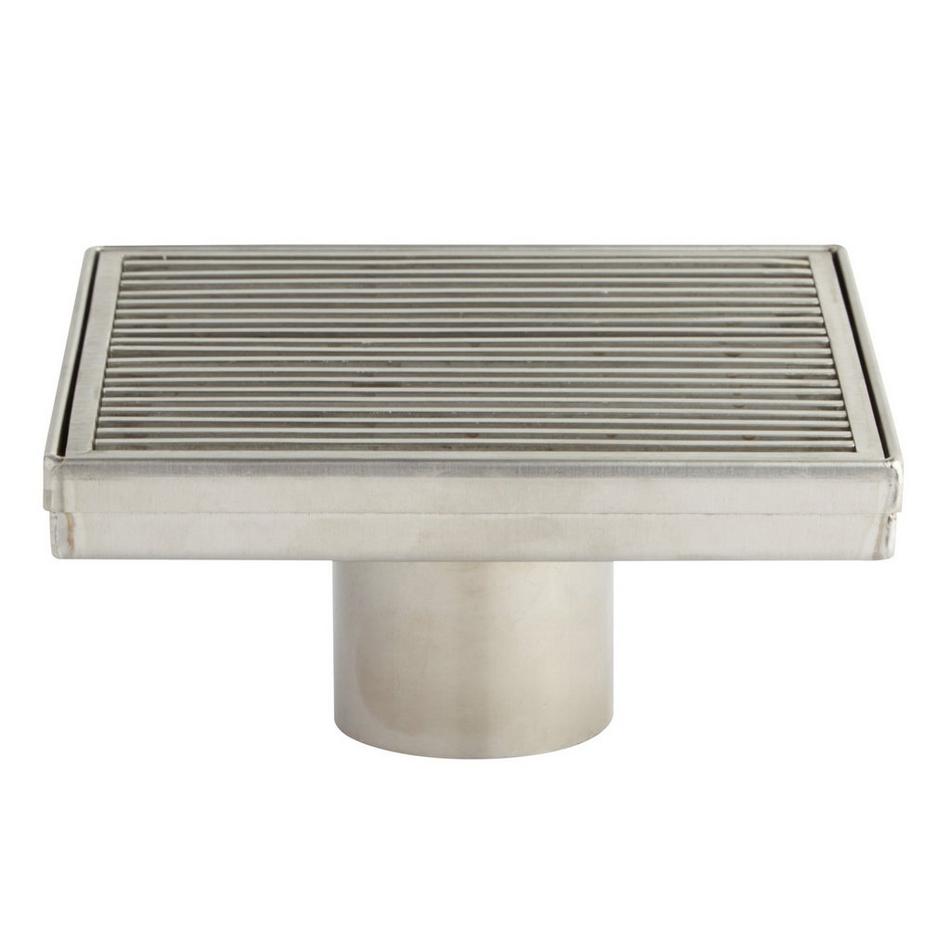 Carmen Square Shower Drain with Drain Flange, , large image number 10