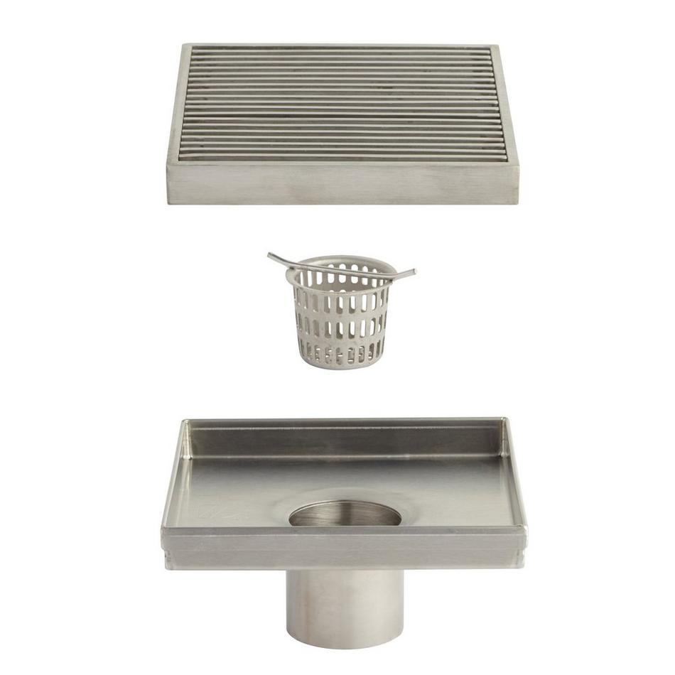 Signature Hardware 446688 Square Shower Drain Cover With Round