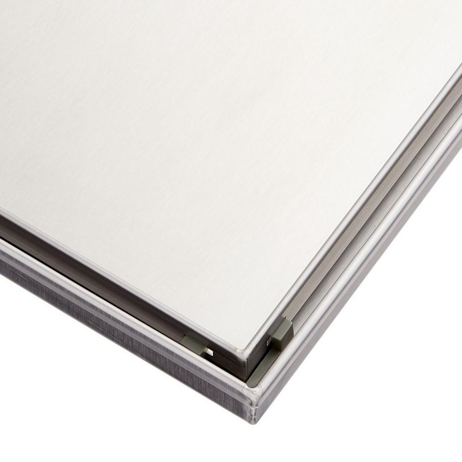 6" Cohen Square Tile-In Shower Drain - with Drain Flange - Brushed Stainless Steel, , large image number 1