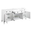 72" Hawkins Mahogany Double Vanity for Undermount Sink - White, , large image number 2