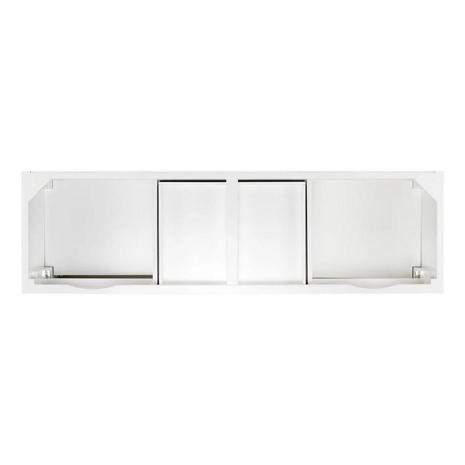 72" Hawkins Mahogany Double Vanity for Undermount Sink - White, , large image number 4