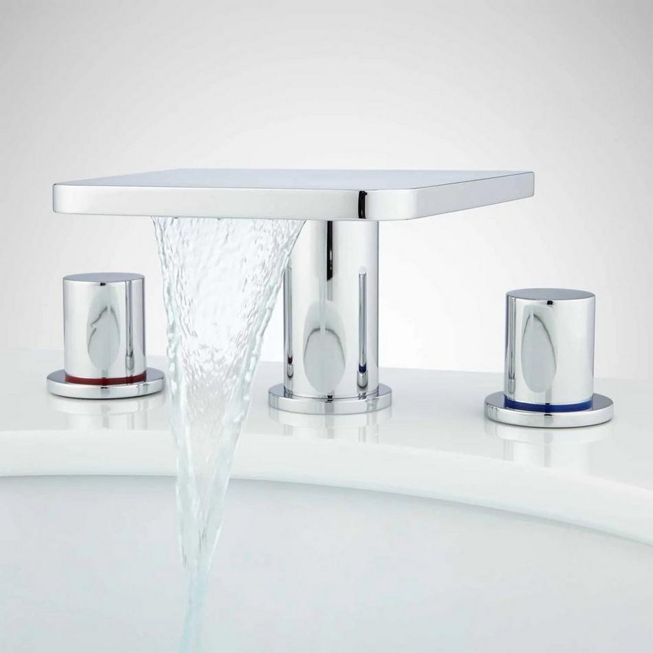 Knox Widespread Waterfall Faucet with Pop-Up Drain, , large image number 0