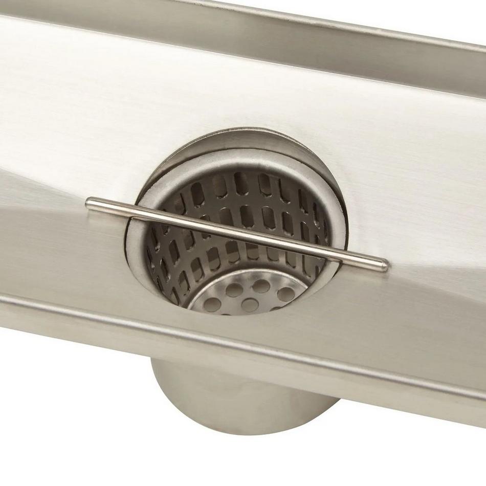 48" Carmen Outdoor Linear Shower Drain - Polished Stainless Steel, , large image number 6