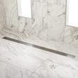 48" Carmen Outdoor Linear Shower Drain - Polished Stainless Steel, , large image number 0