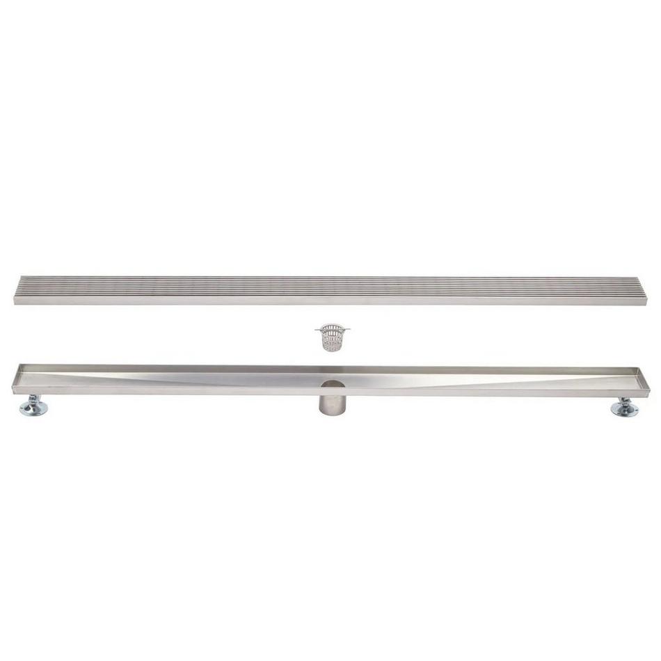 48" Carmen Outdoor Linear Shower Drain - Polished Stainless Steel, , large image number 5