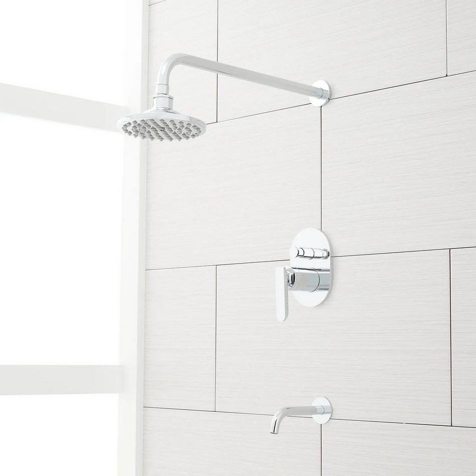 Wingfield Tub and Shower Set with Rainfall Shower Head - Chrome, , large image number 1