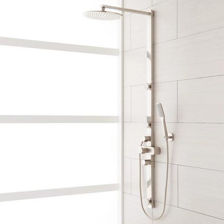 Correia Thermostatic Shower Panel with Rainfall Shower Head & Hand Shower