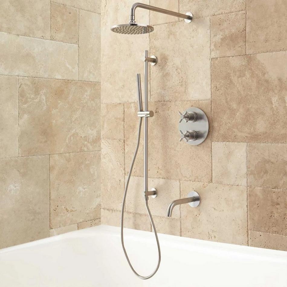 Kennedy Thermostatic Tub & Shower System - Chrome, , large image number 4