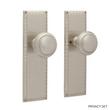 Bachelet Egg & Dart Plate With Large Round Bead Knob Set - Privacy - Brushed Nickel, , large image number 0
