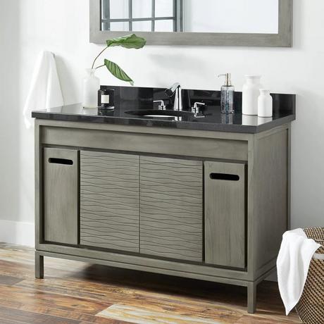 48" Becker Teak Vanity for Undermount Sink - Gray Wash