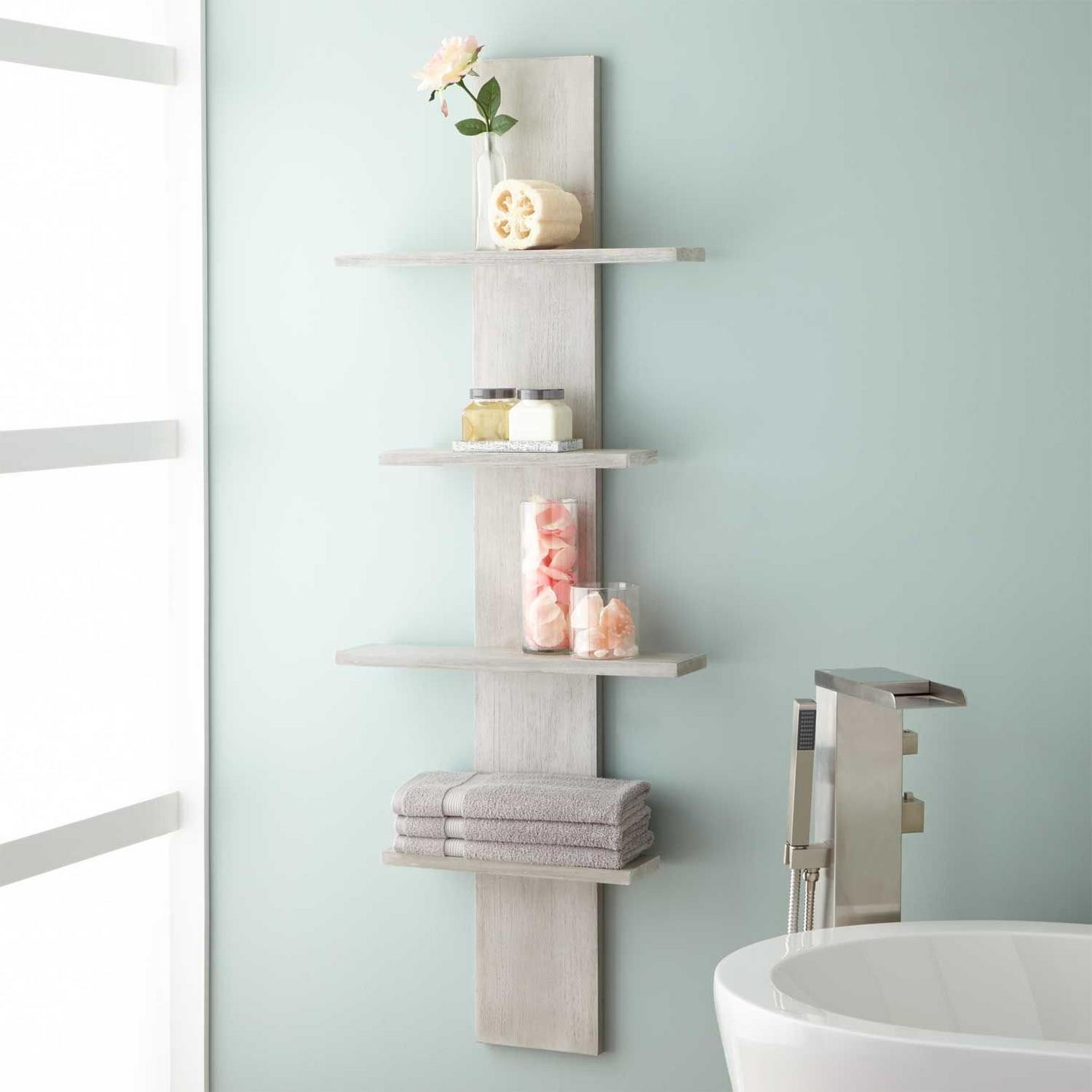 Wulan Hanging Bathroom Shelf - Four Shelves | Signature Hardware