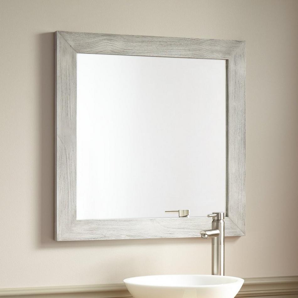 Wulan Teak Mirror - Light Gray, , large image number 0
