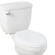EZ Close Solid Plastic Elongated Bowl Toilet Seat - White, , large image number 0