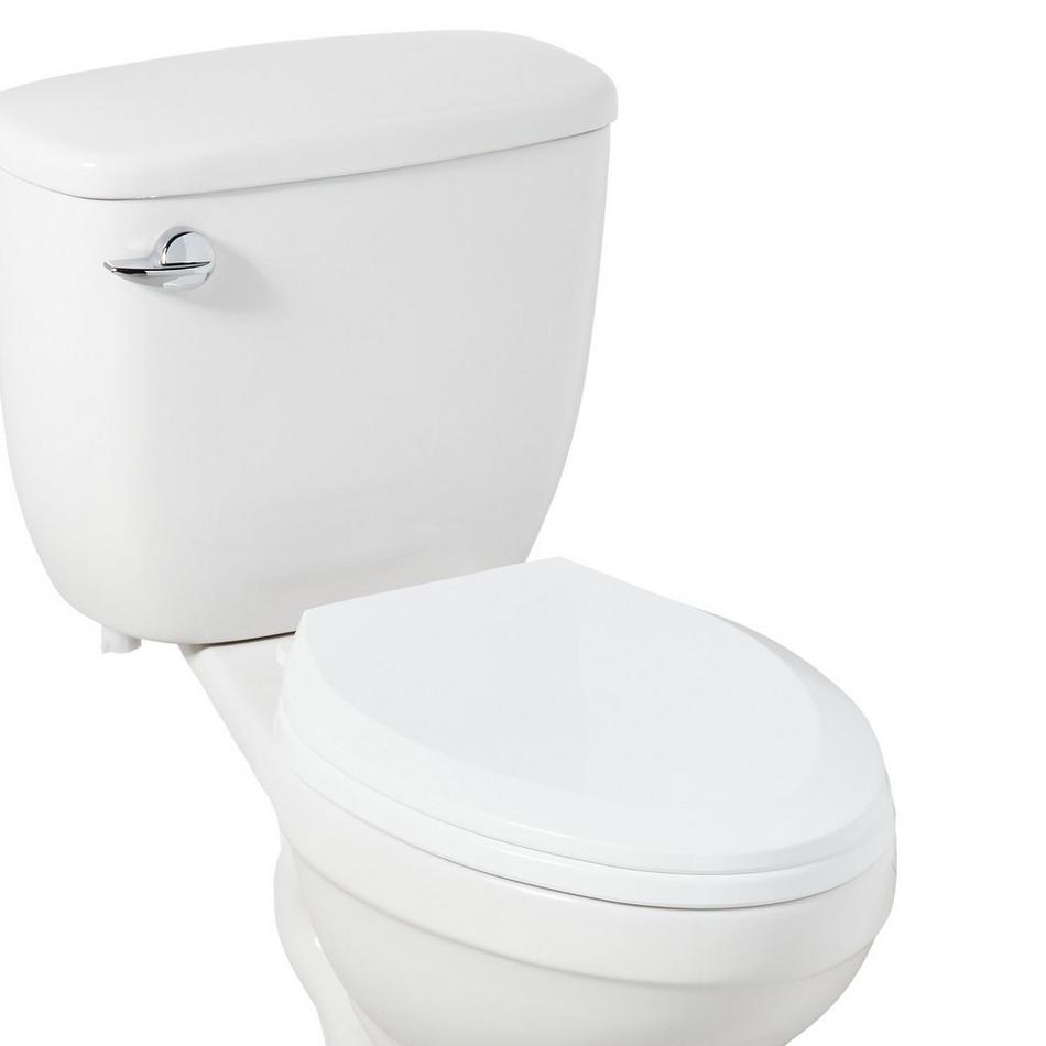 EZ Close Solid Plastic Elongated Bowl Toilet Seat - White, , large image number 0