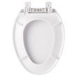 EZ Close Solid Plastic Elongated Bowl Toilet Seat - White, , large image number 3