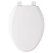 EZ Close Solid Plastic Elongated Bowl Toilet Seat - White, , large image number 2