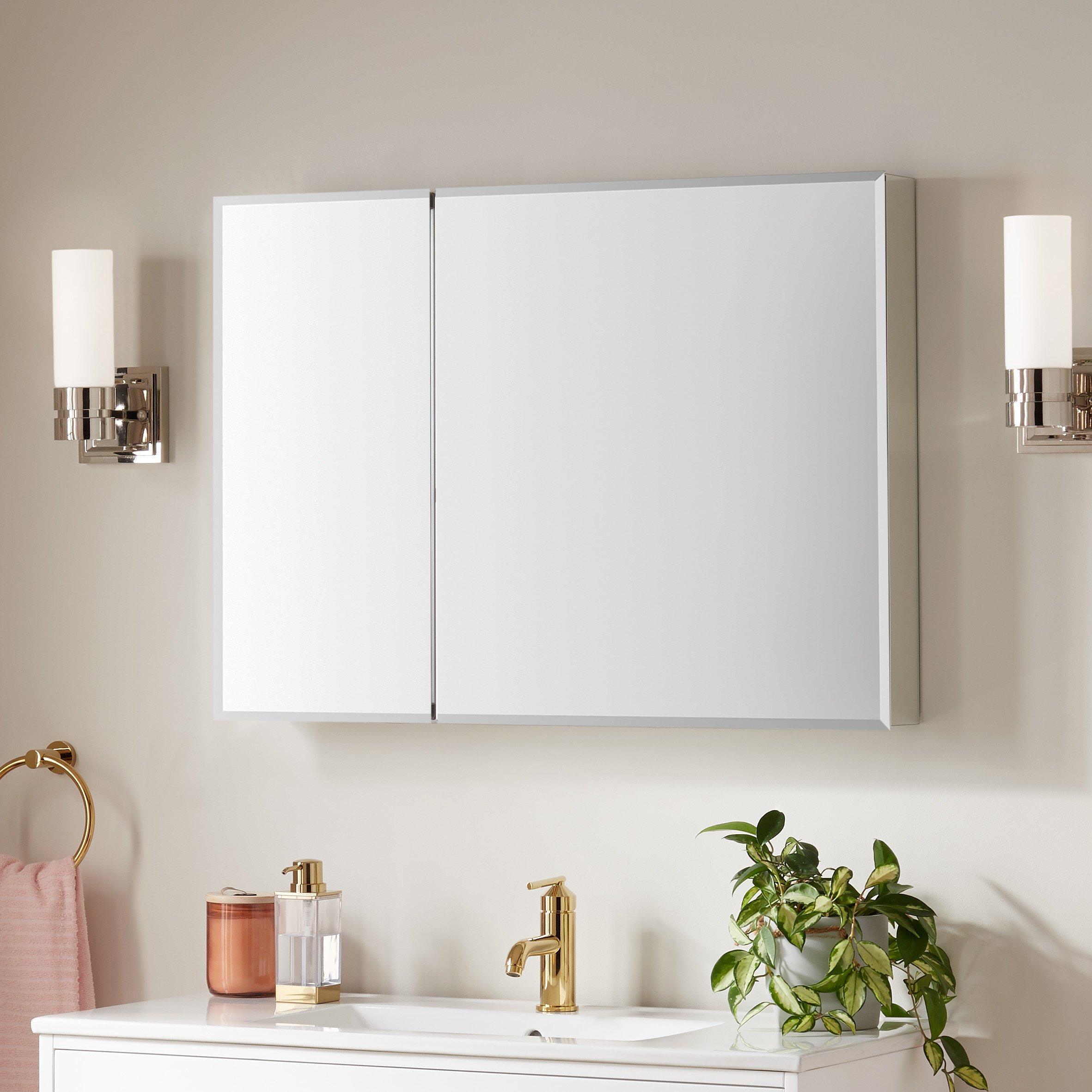 Surface mount on sale mirror cabinet