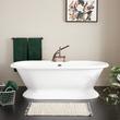 72" Scarlett Cast Iron Double-Ended Pedestal Tub - 7" Rim Holes, , large image number 0