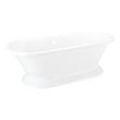 72" Scarlett Cast Iron Double-Ended Pedestal Tub - 7" Rim Holes, , large image number 1