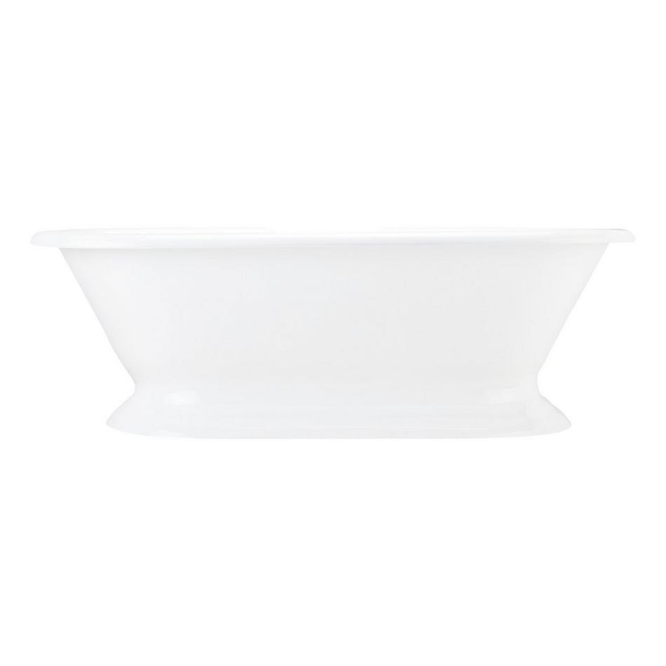 72" Scarlett Cast Iron Double-Ended Pedestal Tub - 7" Rim Holes, , large image number 3