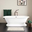 72" Scarlett Cast Iron Double-Ended Pedestal Tub - Rolled Rim, , large image number 0